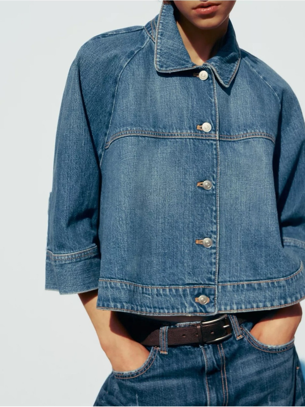 Zara Flowy Denim Jacket